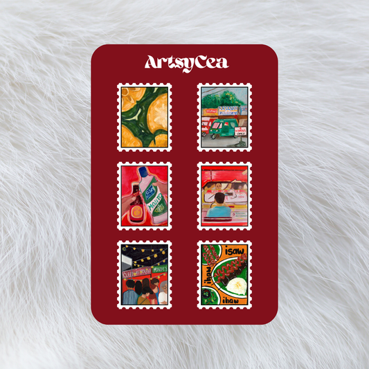A postages of home stickers