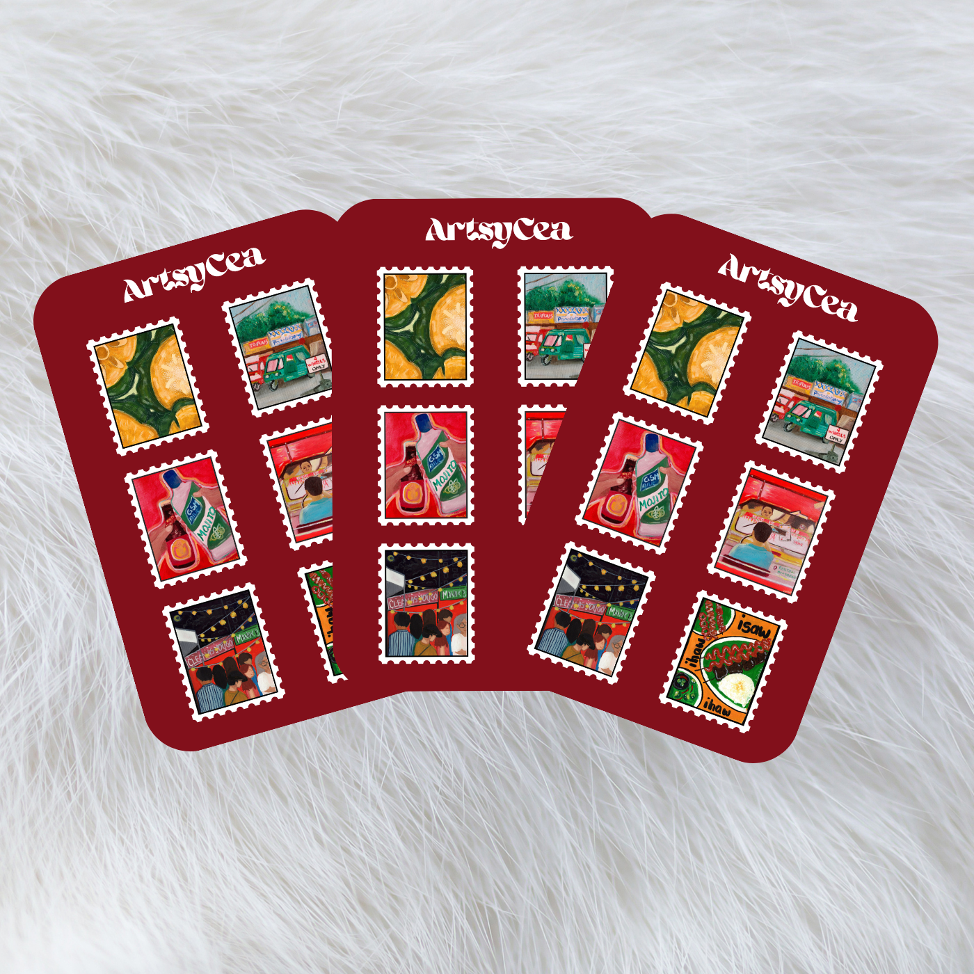 A postages of home stickers