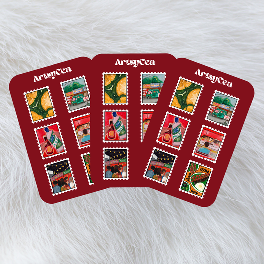A postages of home stickers
