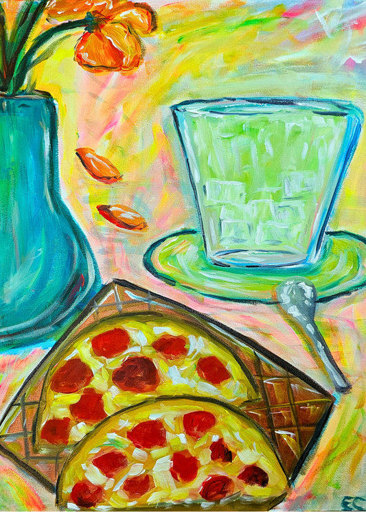 Matcha and Pepperoni print